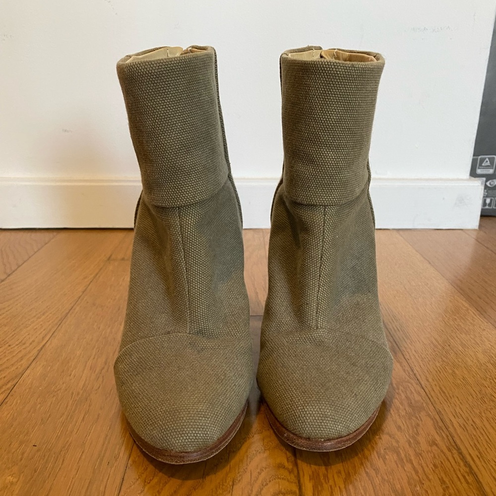 Rag & Bone Newbury Boots in Green Linen